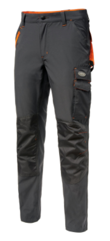 Pantalone LOGICA CICLONE6 Super Stretch, idrorepellente, elastico, traspirante, grigio-arancio fluo